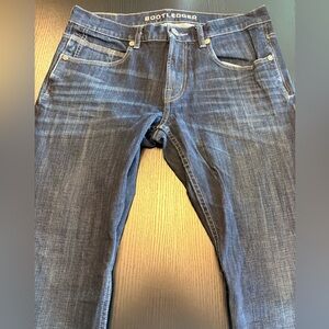 Bootleggers Men’s Dark Blue Slim Straight-Leg Jeans- Size 32 W 32 L